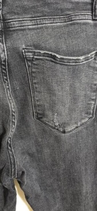 All Saints 27 Black Roxanne Jeans Raw Hem High-Rise Skinny Women Distressed - Picture 5 of 11